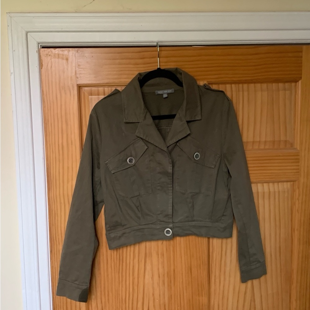 Olive Green Cropped Jacket M